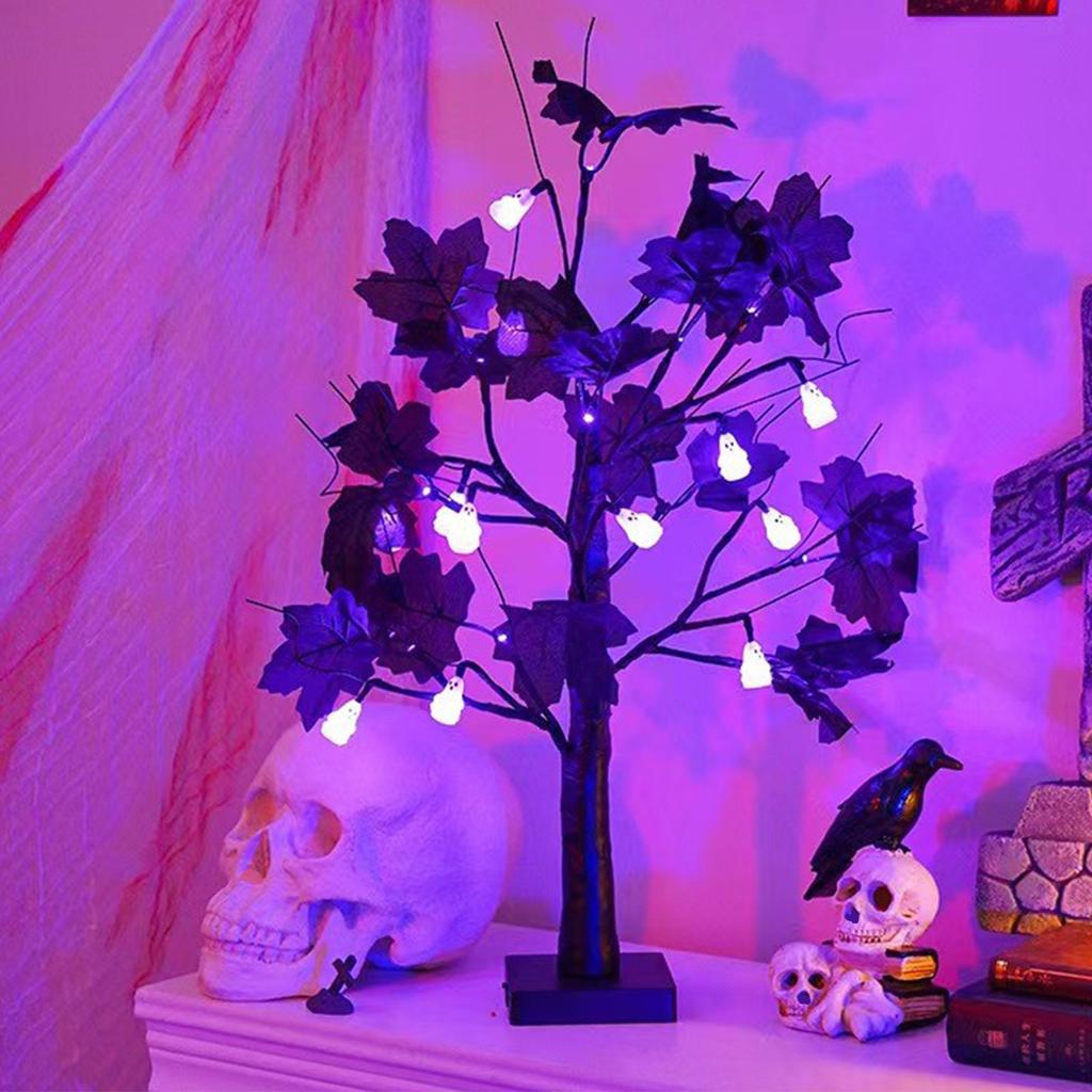 LED Simulation Tree Lights Halloween Creative Room Festival Decoration Tree Lights,Without Battery