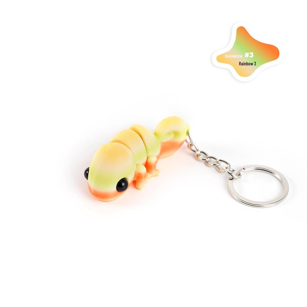 3D Multicolor Beweglicher Chamäleon Schlüsselanhänger Anhänger - Niedliches und Trendiges Accessoire