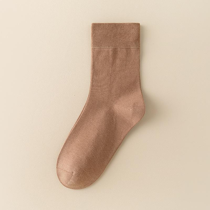 

Мужские весенне-осенние бесшовные однотонные хлопковые влагоотводящие дышащие носки 1 pair темные хаки