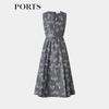 PORTS Women's Elegant Printed Sleeveless Dress