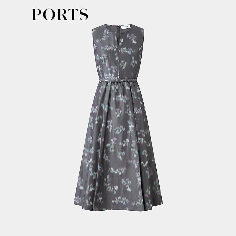 PORTS Women's Elegant Printed Sleeveless Dress