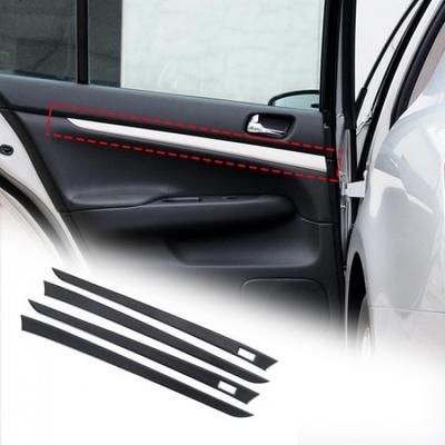 Glossy Piano Black Interior Door Panel Trim Sticker For Infiniti G25 G35 G37