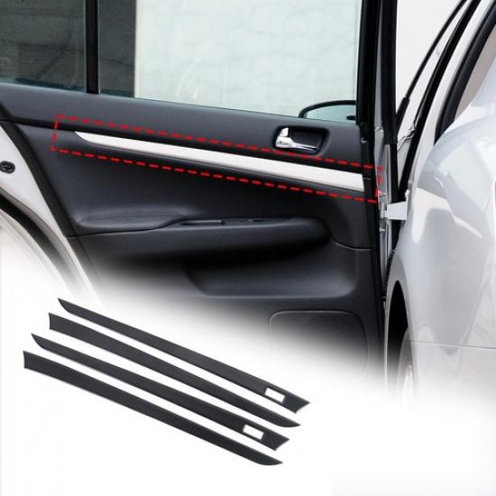 

Glossy Piano Black Interior Door Panel Trim Sticker For Infiniti G25 G35 G37