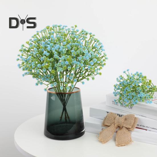 UV-Resistant Artificial Flowers 20&36 Stems Realistic Touch Gypsophila Bouquets for Weddings Home Decor Weatherproof Plastic Fake Flowers for Outdoor