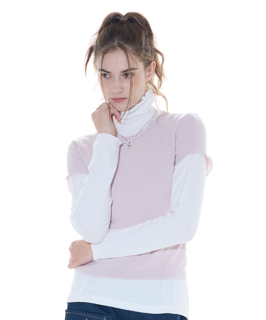LARTIGENT L14 Layered T-Shirt Set(Pink)