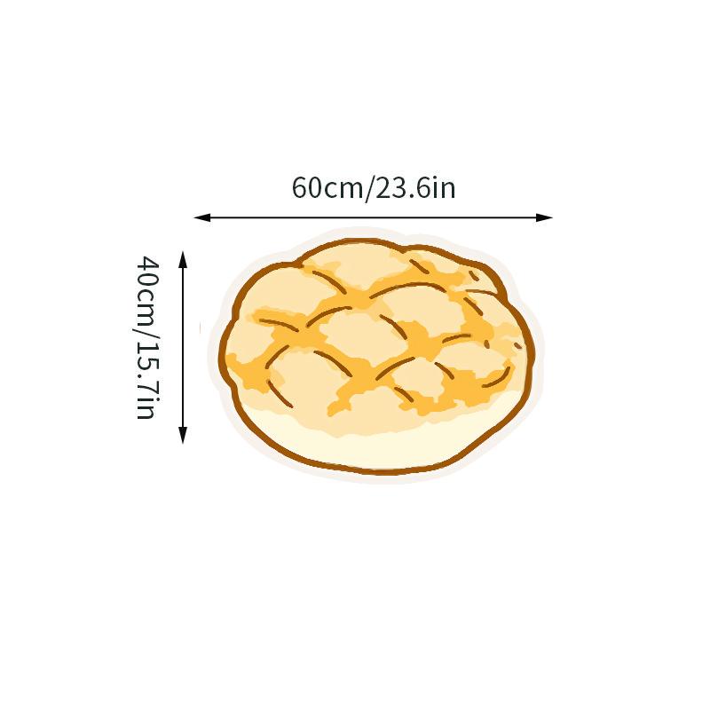 Crystal Velvet Kitchen Mat Non-slip Foot Mats Cartoon Food Breads Shape Carpet for Living Room Absorbent Bathroom Rug Doormat
