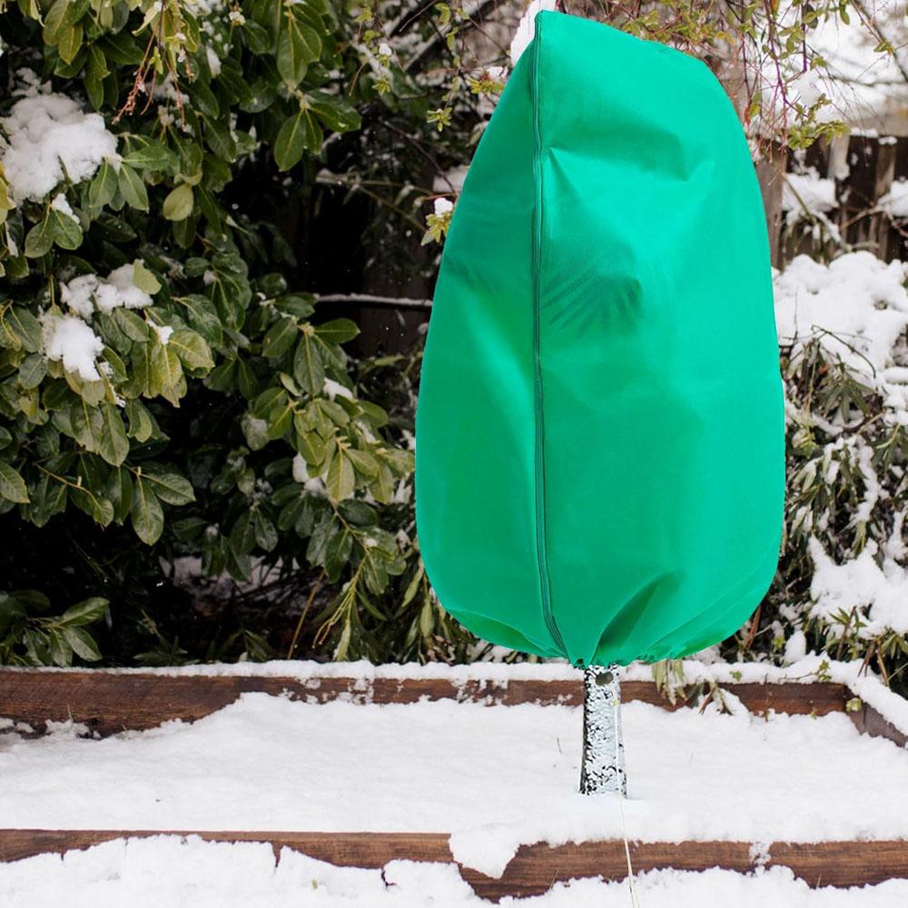 Plant Covers Freeze Protection Covers Frost Cloth Plant Anti-Freeze Shrub Protection Bag with Zipper Drawstring Frost Blankets