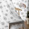 Handgezeichnete Löwenzahnpflanze, transparente Vorhänge für Wohnzimmer, Küche, Fenstervorhänge, Schlafzimmer, Tüll-Voile-Vorhänge