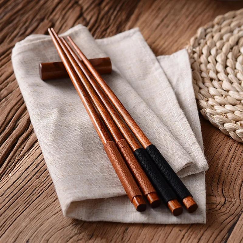 10 Pairs Wooden Chopsticks Sushi Sticks Chinese Chopstick Set Reusable Food Chop Sticks Japanese Sushi Chopsticks Wood Tableware