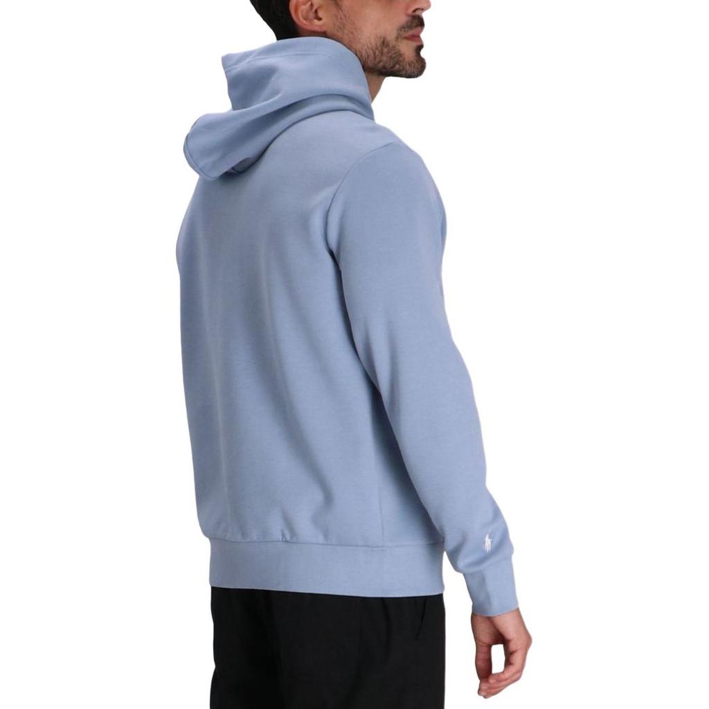 Polo Ralph Lauren Ss24 Letter Logo Embroidered Hooded Long Sleeve Sweatshirt Men sweatshirt Light-Blue 710936586-010