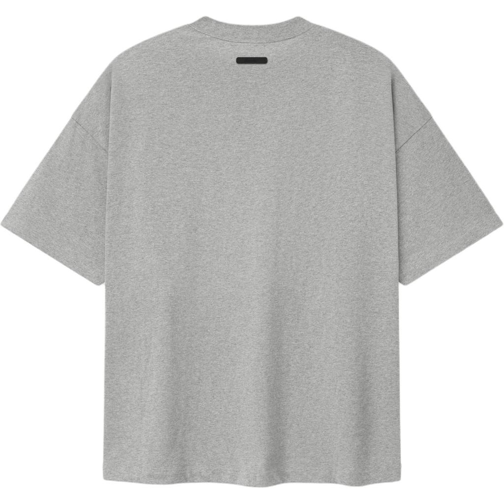 Fear of God Essentials Ss26 Signature 90S Short Sleeve Tee Concrete Heather Soft Comfortable Logo Embroidered Crew Neck T-Shirt Men Tops 125SP264592F