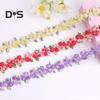 15 Yards Blommig Spetskantband Polyester Broderad Spetsapplikationsremsa Blommig Spetsband Sytyg för DIY-hantverk Bröllopsdekorationer