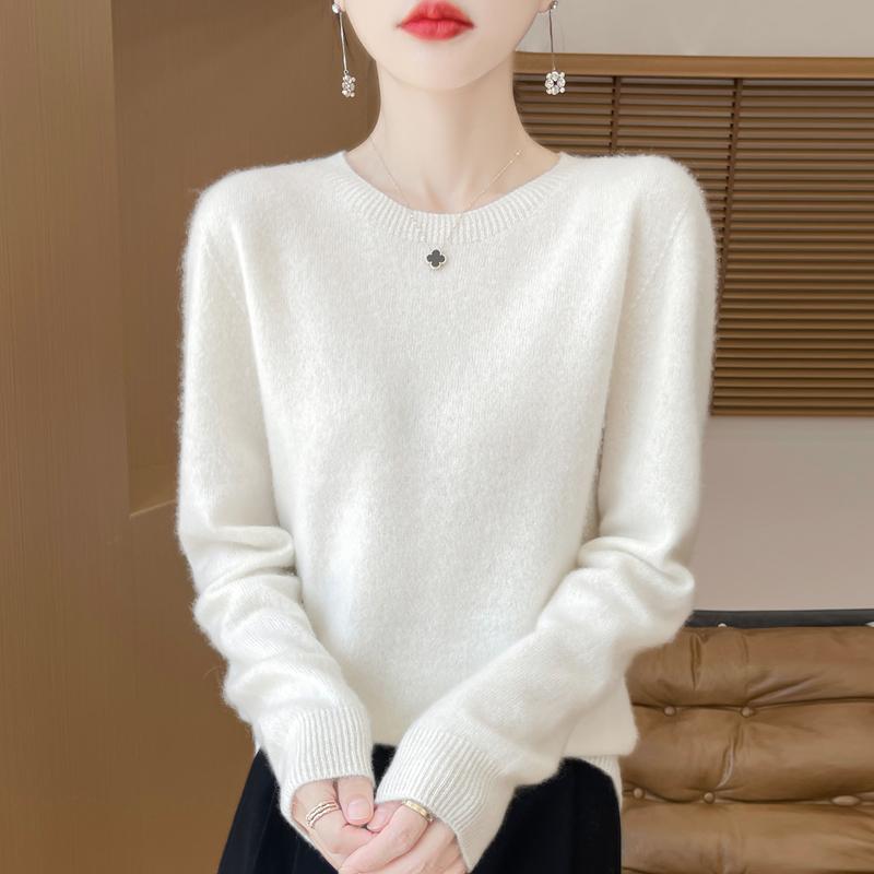Women Sweater 100% Wool MODERN NEW SAGA Knit Pullover O-neck Thin Spring Autumn Jumpers Female Knit Tops