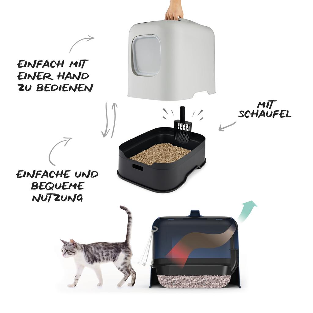Rotho White Cappuccino Cat Toilet (7610859245021)
