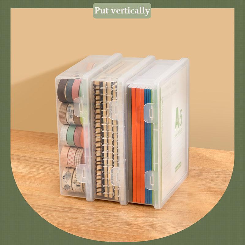 Book Storage Box A4 Organizing Document Organizer Organized Box Stationery Storage Box for Data Certificate Stationery