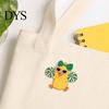 Daily Wear Brooch Enamel Technology Brooch, Cartoon Anime Cheerleading Duck Shape Pin, Small Vibrant Color Sturdy Pin for School Uniforms Bags