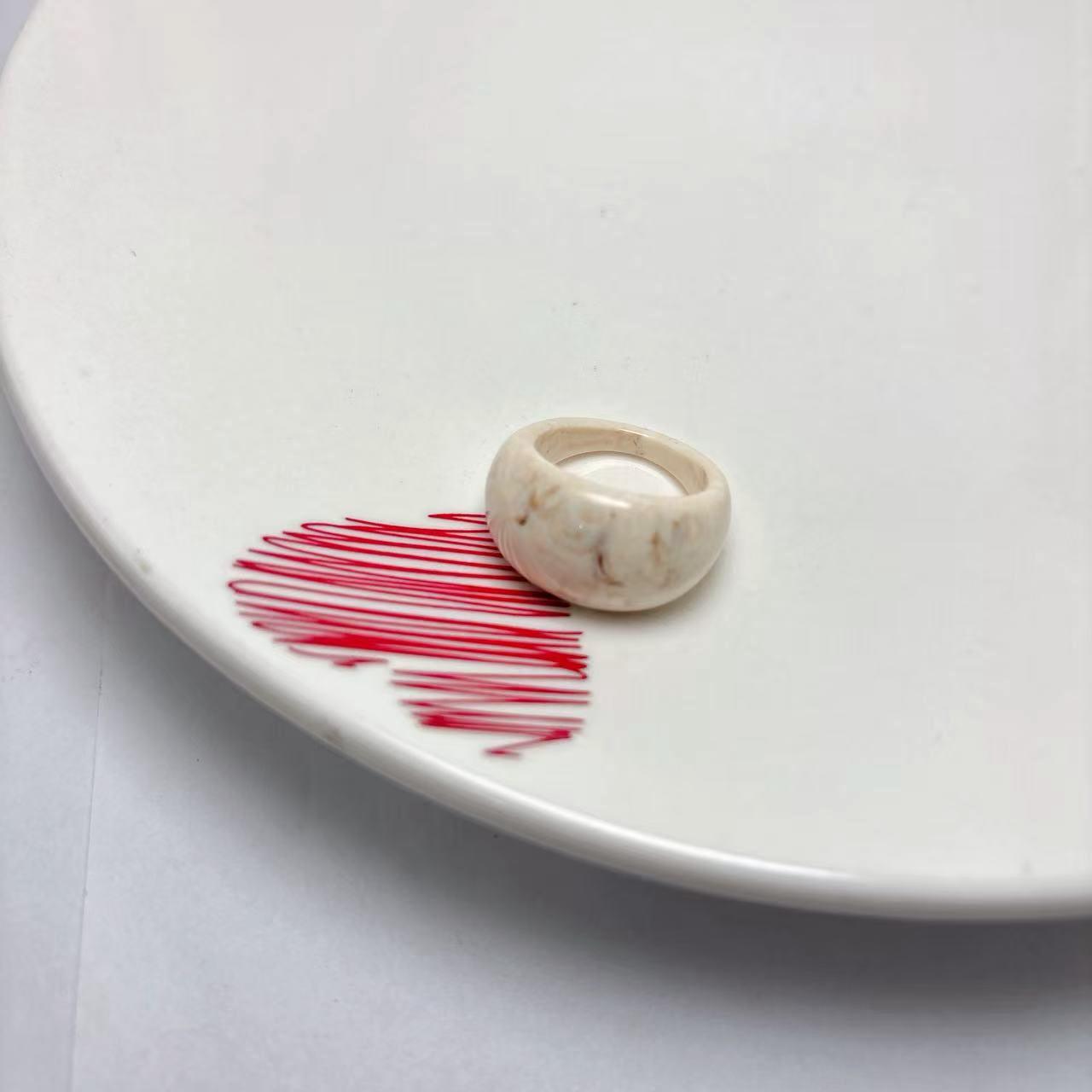 Набор колец из смолы и ацетата смешанных цветов, круглых и квадратных, для женщин