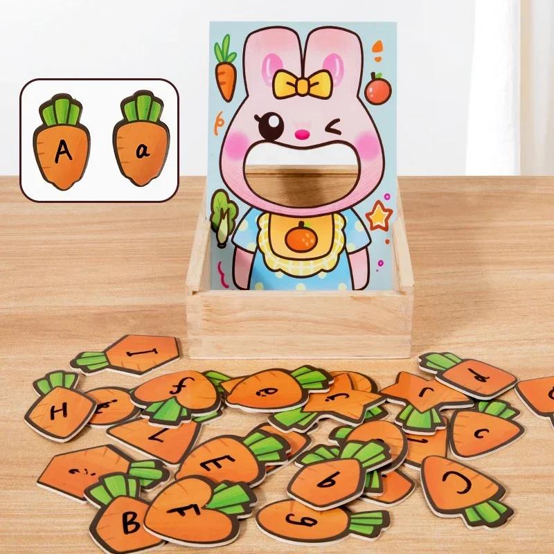 Non-Toxic Montessori Parent-Child Interaction Play House Simulation Rabbit Feeding Game Early Educational Fine Motor Educational Toys Gift