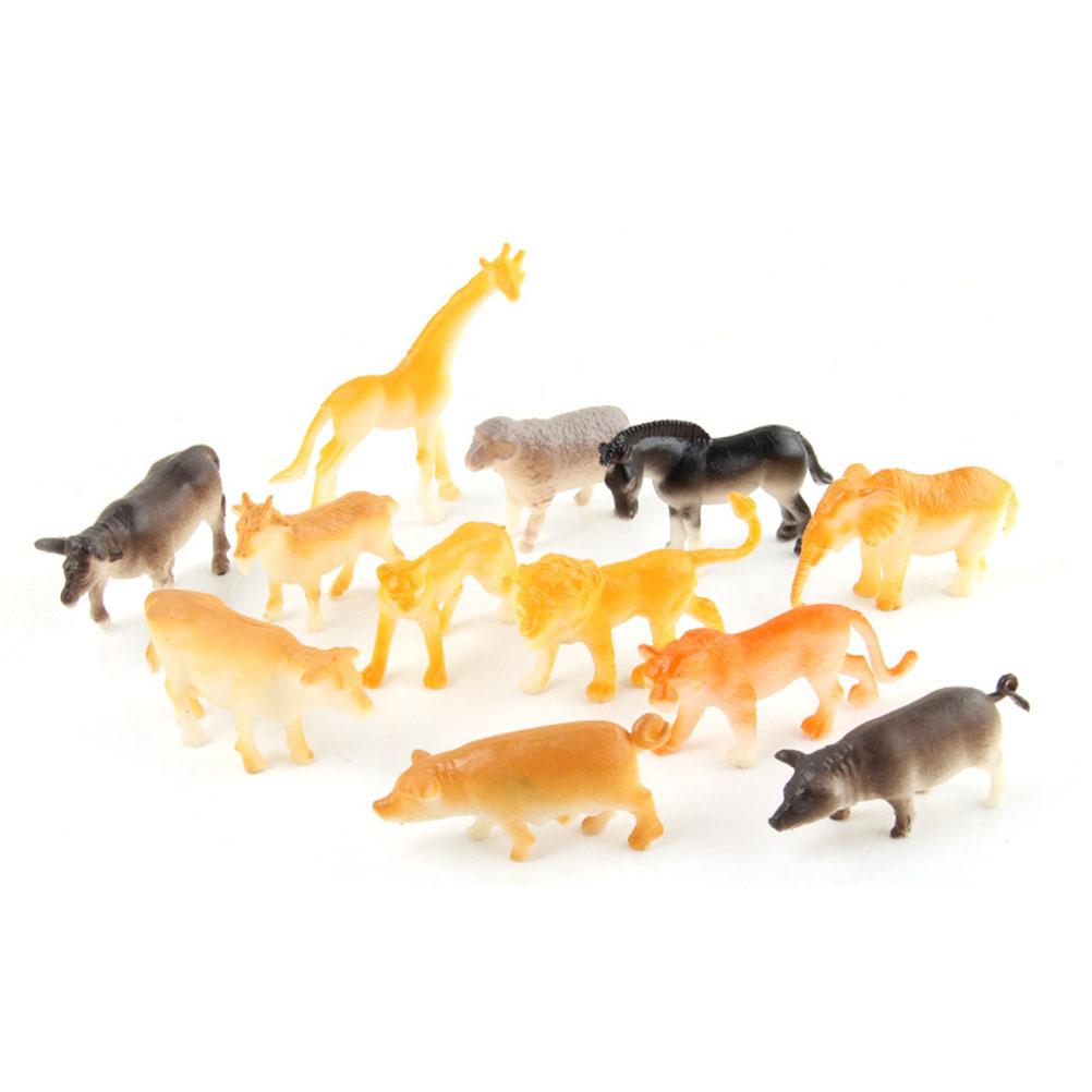 12 Pcs Animal Figure Model Jungle Animal Toy Set Artificial Wild Animal Learning  Farm Animal 