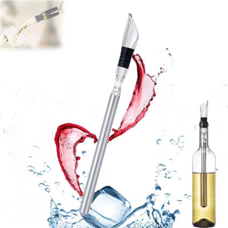 Bețișor de răcire pentru vin din oțel inoxidabil Răcește vinul în 15 minute Îl menține rece Răcitor de vin care răcește ore întregi fără a dilua gustul