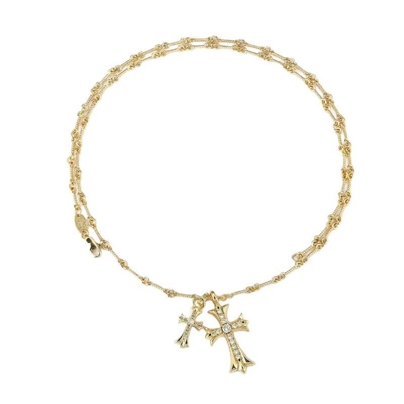 Double Cross Necklace Clavicle Chain