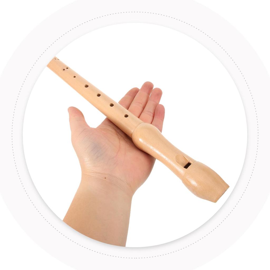 Ibasenice Wooden Soprano Vertical Musical Instrument for Exquisite Perfect for Practice 8-Hole Recorder, Flute, Beginners, Craftsmanship, Portable,