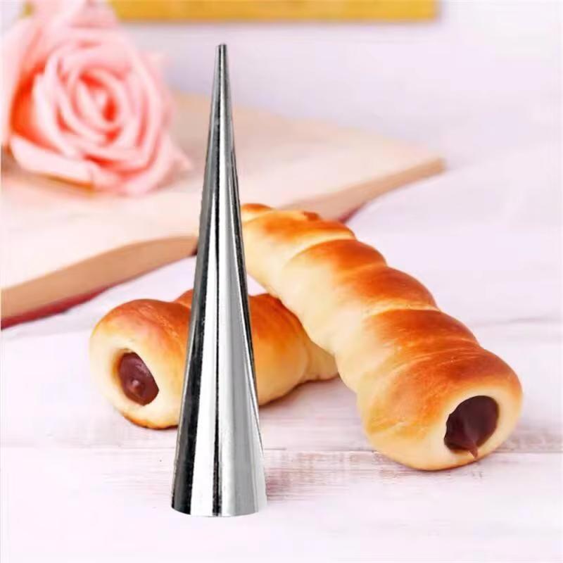 5/10Pcs Baking Cones Stainless Steel Spiral Croissant Tubes Cream Horn Bread Pastry Cake Mold Cookie Dessert Kitchen Baking Tool