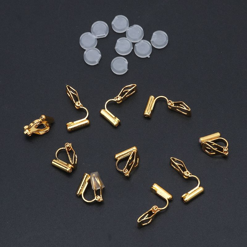 20x Clip-on Earrings Converter with Comfort Earring Pads DIY for Non-Pierced Ear