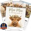 Desk Calendar for Farmhouse Animal Cow Wall 2027 Highland Home Office Calendar Funny Rustic New