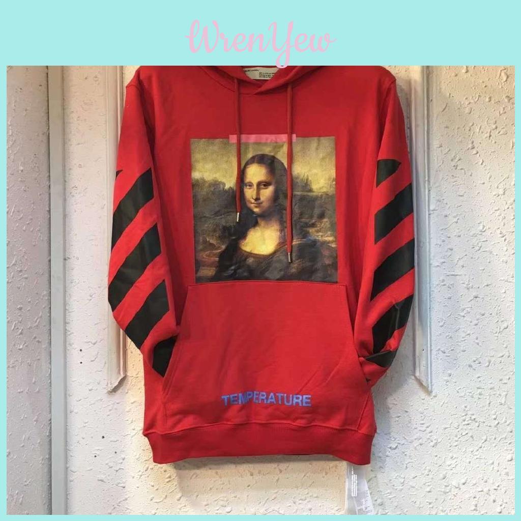 White Off Nwt Co Virgil Abloh Hoodie Plaid Hooded Religion Sweatshirt Painting