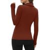Women's Long-sleeved V-neck Shirt, Business Casual Slim-fit Knitted Top