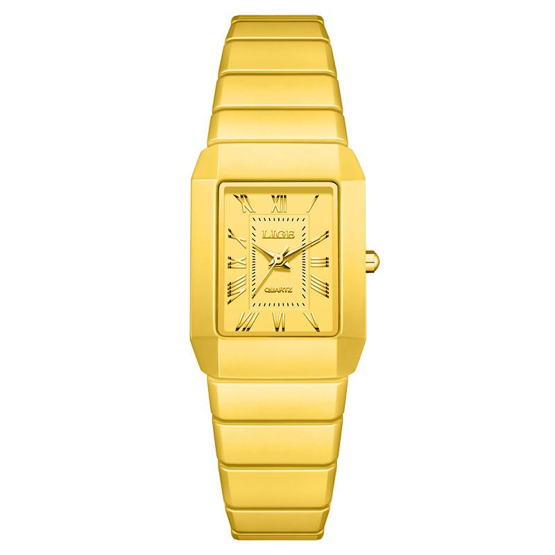 

LIGE Fashion Women s Watch Simple Casual Ceramic Waterproof Quartz Watch Women Gift жёлтый