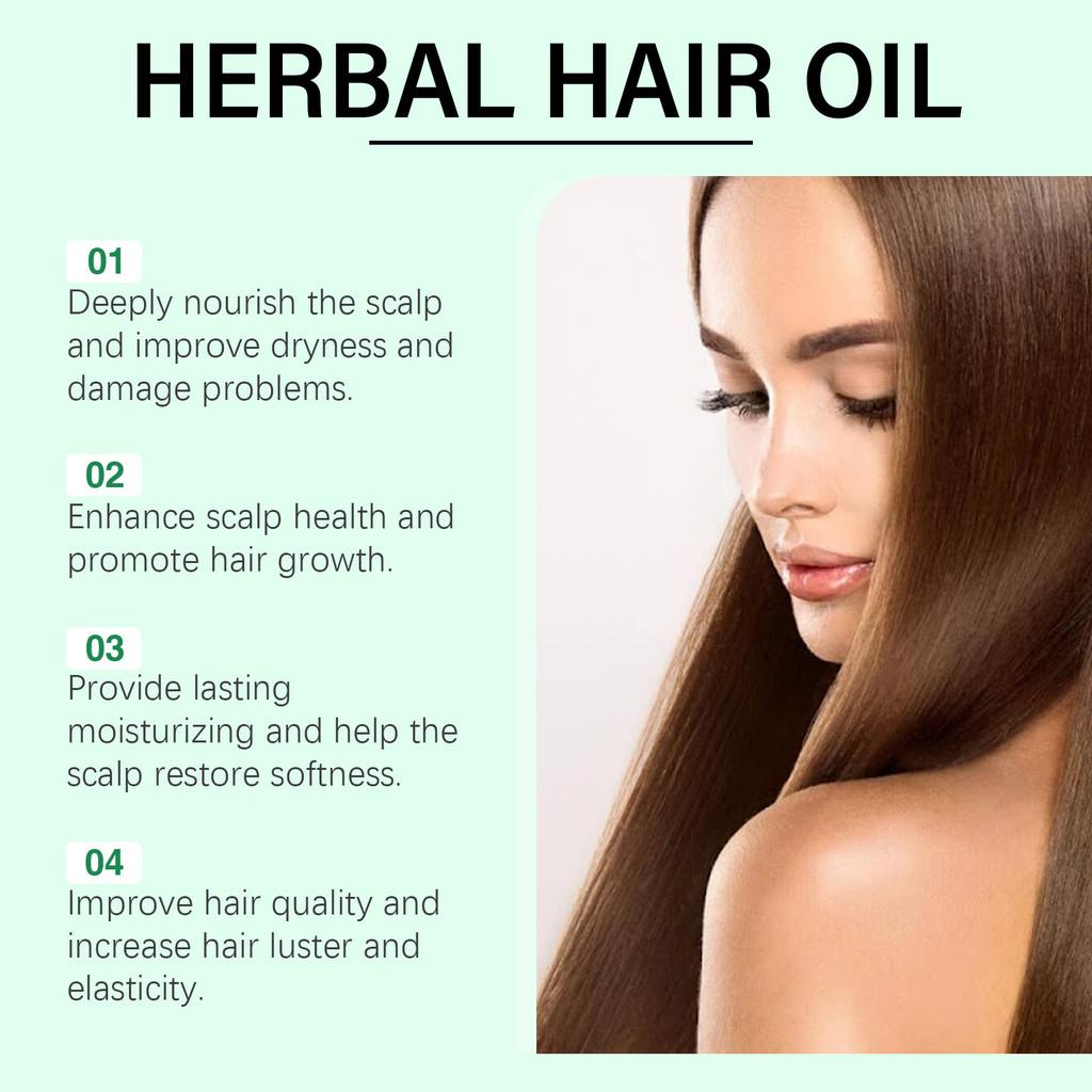 Hoegoa Herbal Hair Oil For Gentle Cleansing And Nourishing Dry Split Ends 100ml