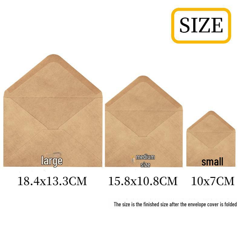 Retro Umschlag im Westernstil aus braunem Kraftpapier mit Selbstklebefunktion