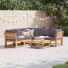 VidaXL Garden Lounge Set with Cushions 6 Pcs, Patio Sofas, Patio Furniture Set, Outdoor Furniture, Wood 3214311.