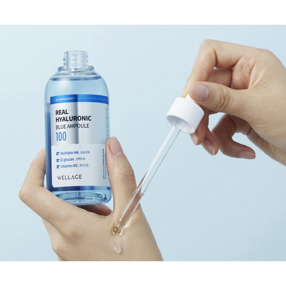 WELLAGE Real Hyaluronic Blue Ampoule, 75ml, 1 Piece