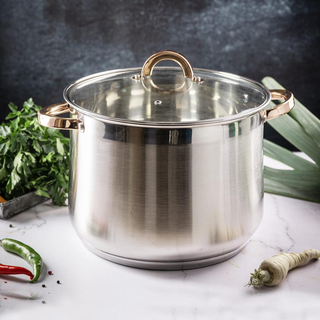 Garnek stalowy gastronomiczny duży 18.7L 32cm Rose Gold KLAUSBERG KB-7797