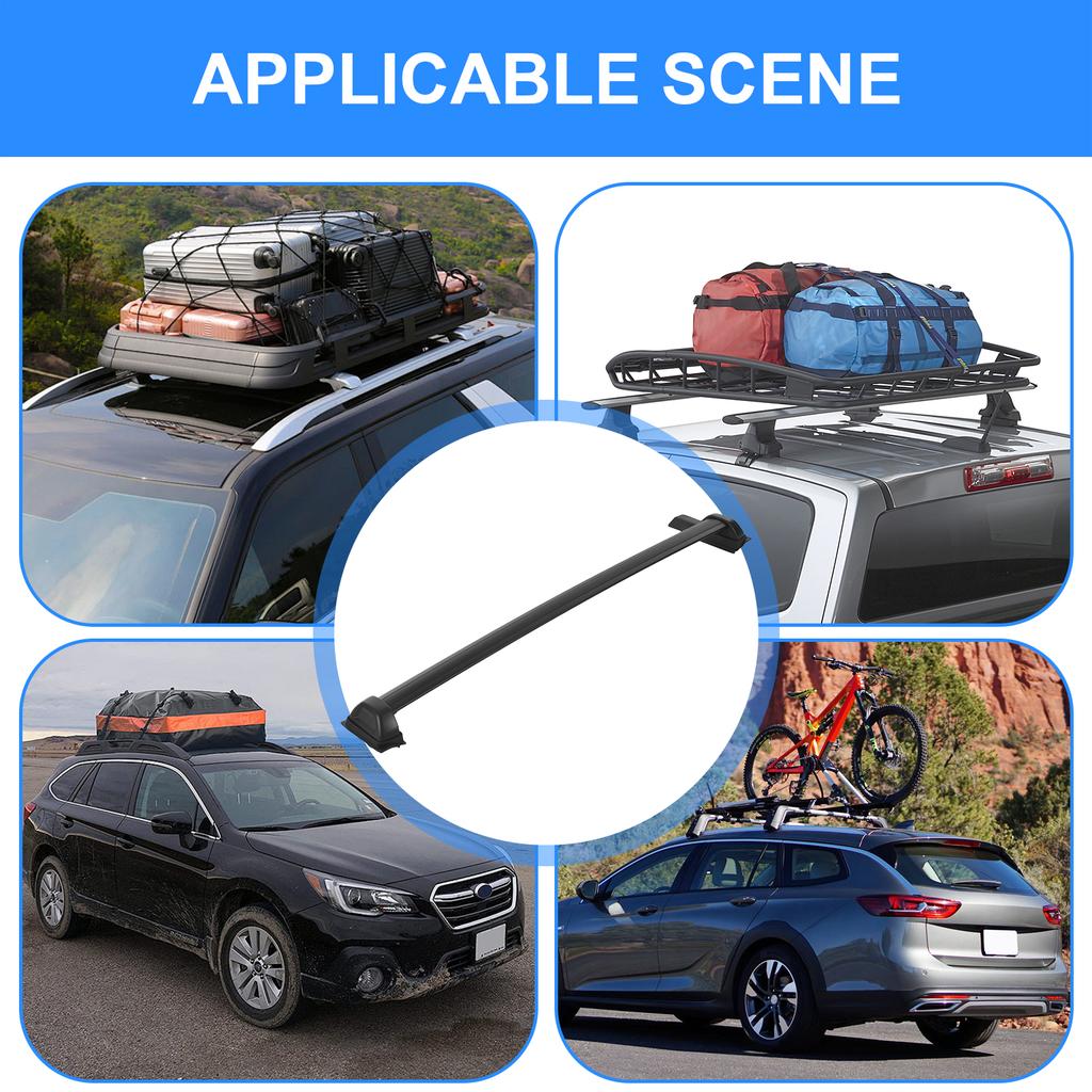 Bare transversale plafon auto Rack din aliaj de aluminiu pentru plafonul superior al mașinii Bagaje ușoare de călătorie Vehicul Portbagaj de acoperiș o pereche