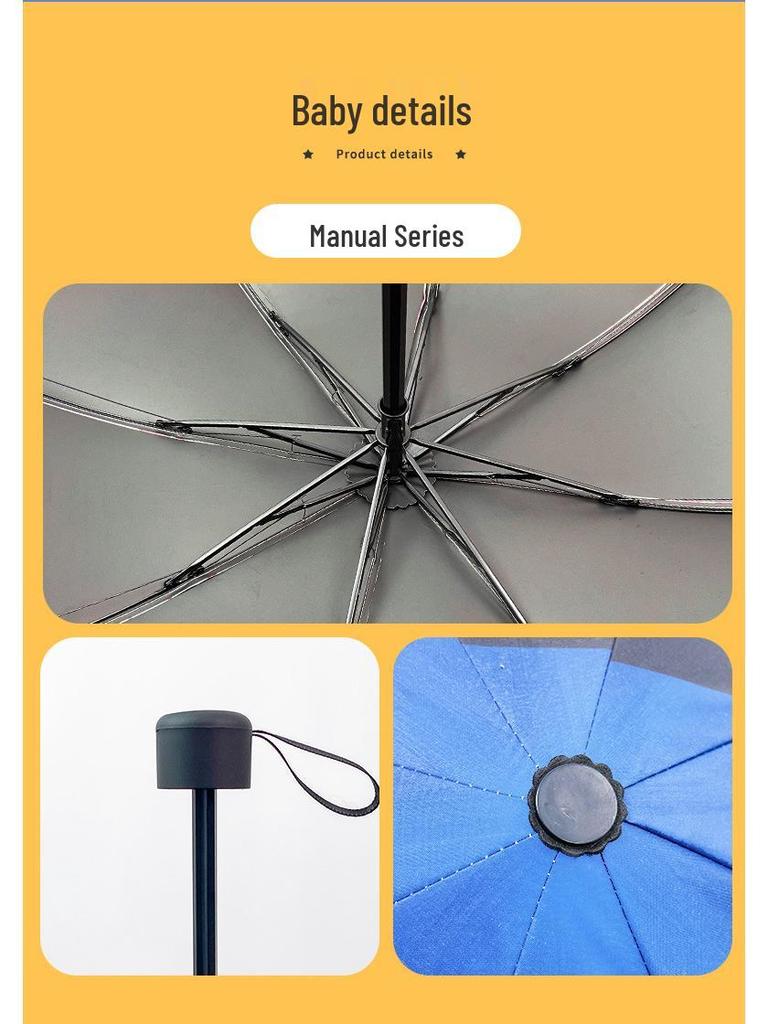 Children's Cartoon Fully Automatic Safety Umbrella: Rain or Shine, Reflective, Foldable, Anti-Rebound Design