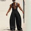 Summer Men Sleeveless Suspender Strap Thin Casual Loose Braces Pants Overalls