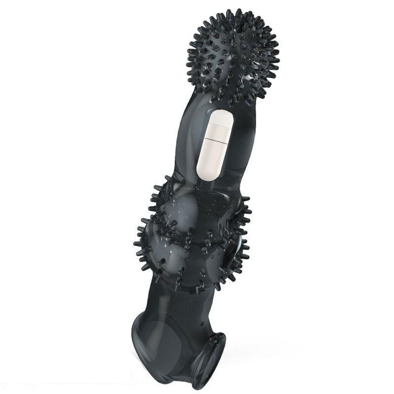 245mm Penis Enlargement Sleeve Vibrator Penis Extender Sleeve Delay Ejaculation Sex Toys for Men Condoms Sex Products