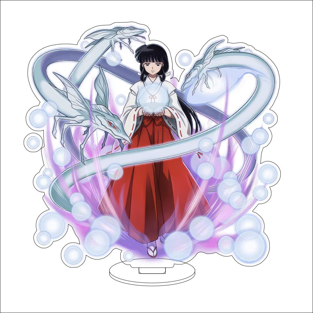 

16CM Anime Inuyasha Cosplay Acrylic Stand Ornaments Inuyasha/Higurashi Kagome/Miroku/Sango Figure Stand Halloween Gift 16CM