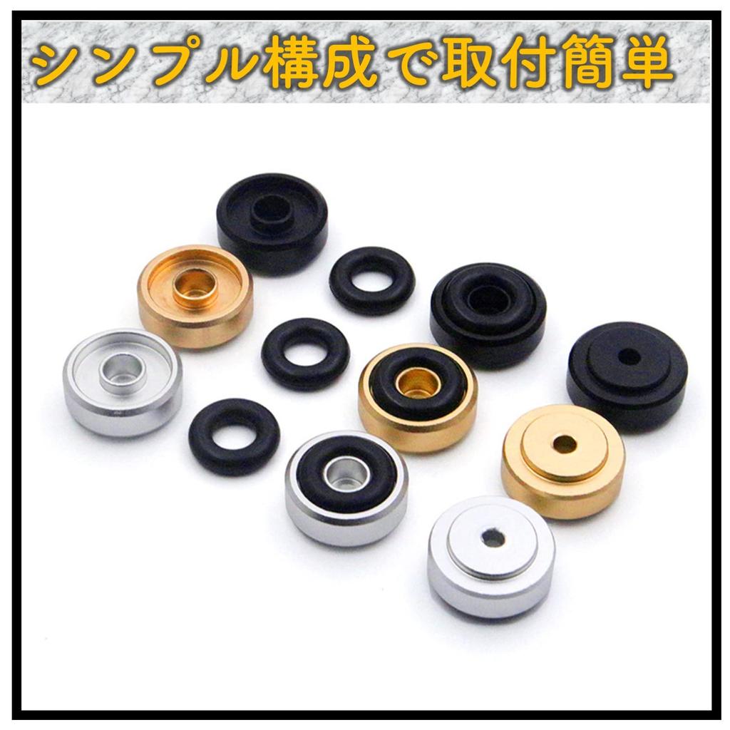 Eitile Audio Insulators for Circular Prevents Set Speakers, Type, Feedback, 8-Piece (Gold)