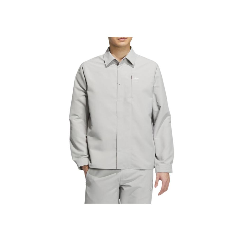 Adidas Sport Casual Long Sleeve Shirt Men Tops Light-Grey IK3708