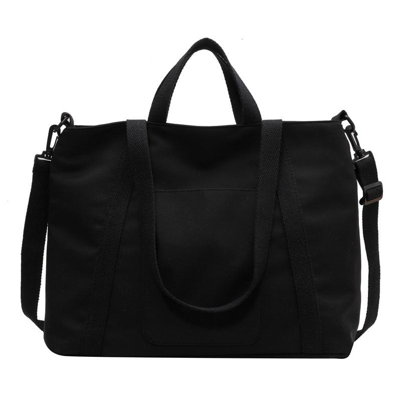 

Женская сумка большой вместимости Женская сумка Универсальная холщовая сумка Ленивый ветер большая вместимость студентка плечевая сумка-мессенджер чёрный