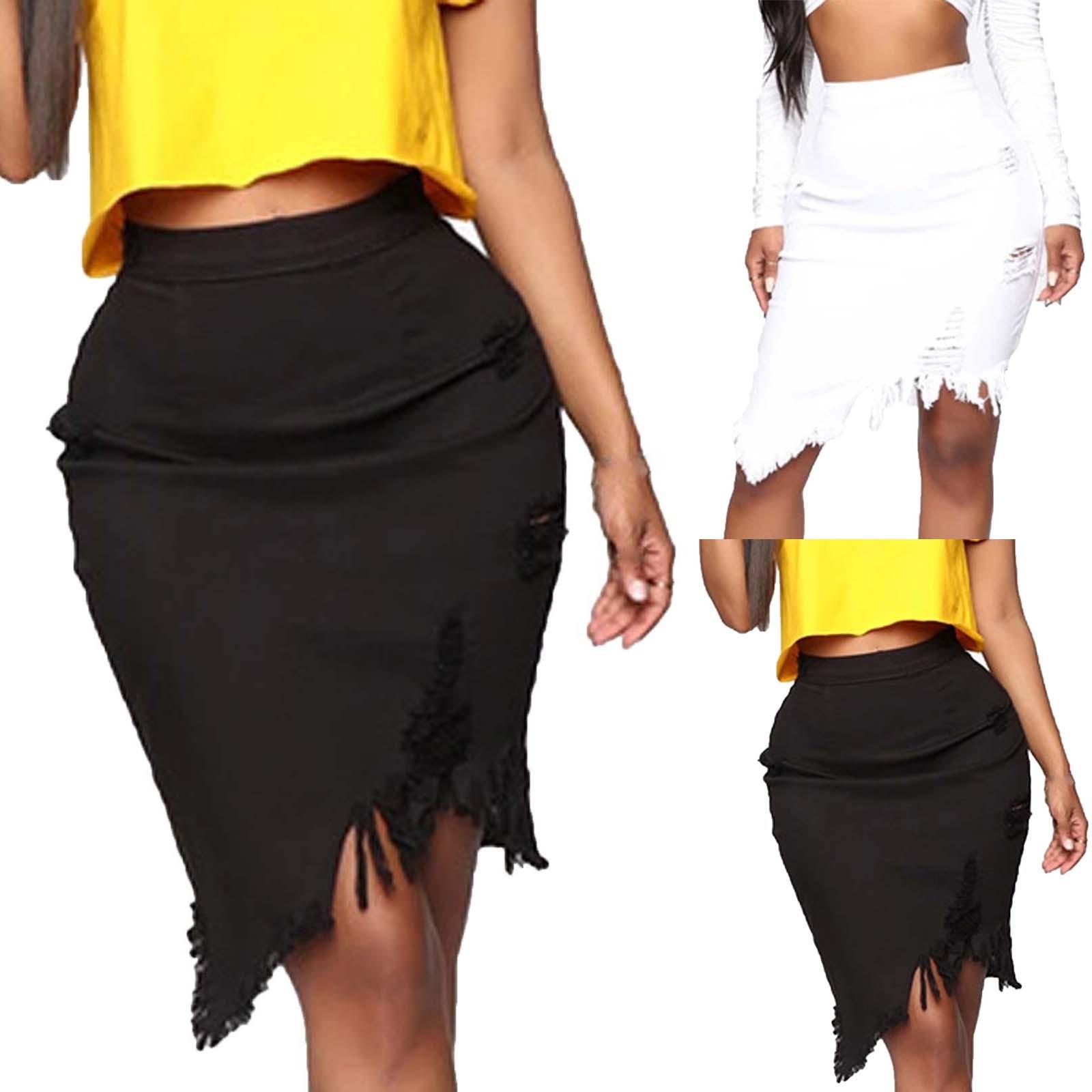 

Женская повседневная джинсовая короткая юбка с открытыми бедрами и половиной карманов на пуговицах