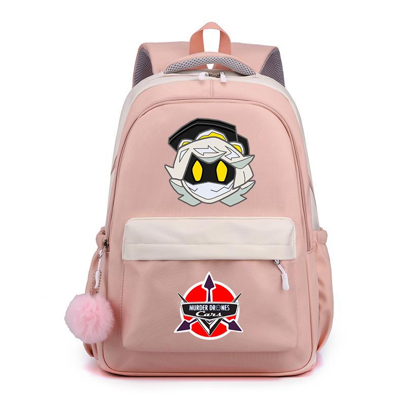 Murder Drones Backpack Teenager Daily Backpack Hot Anime High Capacity Rucksack Student Schoolbag Purple Bookbag Christmas Gift