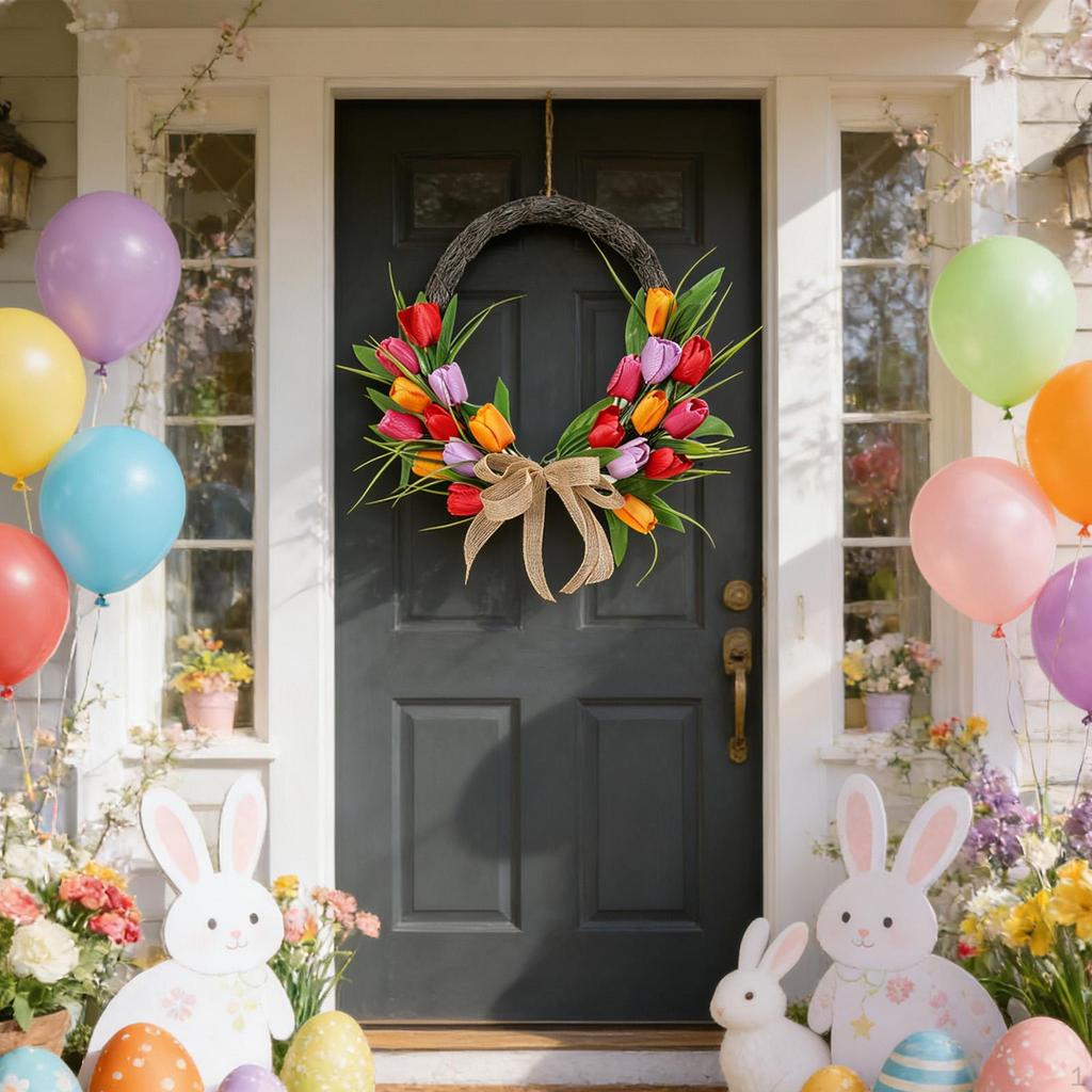 Artificial Garland for Spring And Summer, Ideal Front Door, Home Decor, Parties, Garden,