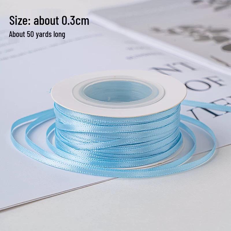 0,3 cm-es kétoldalas poliészter szalag ajándékcsomagoláshoz és hajdíszekhez