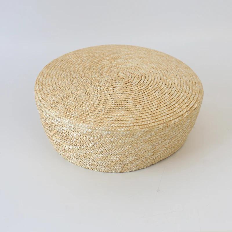 

High-quality 100% Natural Straw Round Berets for Men Women Japanese Summer Sailor Hat Church Derby Party Beach Sun Pillbox Hat 56-58cm